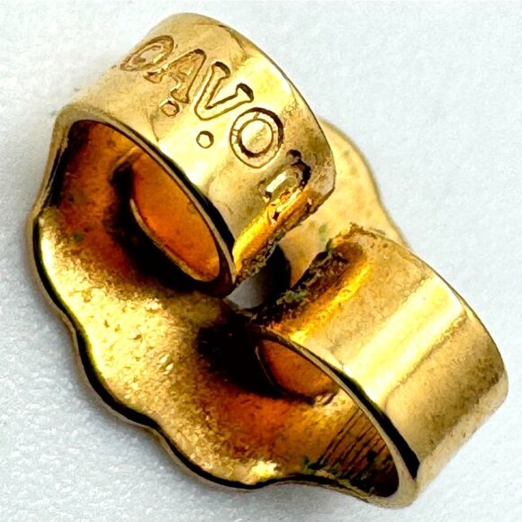 Avon Gold-Tone Dangle Drop Earrings Purple Rhinestones Grape Motif Vtg MCM - Picture 6 of 10